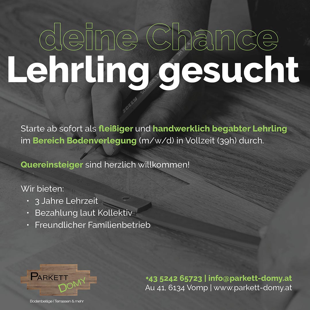 Stellenanzeige Lehrling